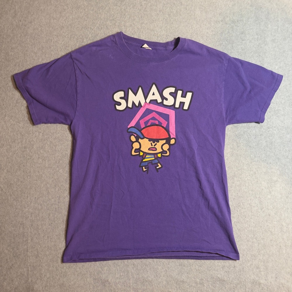 Ness Super Smash Bros T Shirt Mens Purple Small 10 Earthbound SNES Nintendo